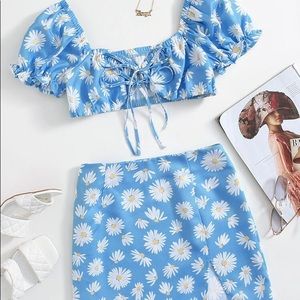 BLUE FLORAL SET FROM SHEIN